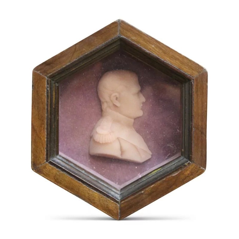 Miniaturporträt von \"Napoleon\" in Wachs unter Glas. England - Moinat - Miniaturen – Medallions