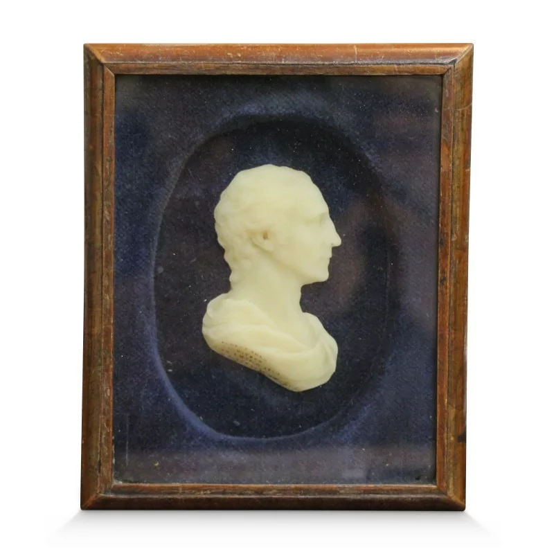 Miniaturporträt von \"Robert Adam, Architekt\" in Wachs unter Glas. England - Moinat - Miniaturen – Medallions