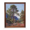 Tableau "Route du Grand St Bernard" signée Edouard Huguenin-Lassauguette - Moinat - Tableaux - Paysage