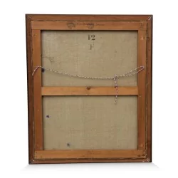 Gemälde \"Route du Grand St Bernard\" signiert Edouard Huguenin-Lassauguette