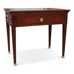Table "Tronchin" Louis XVI estampillée Denis-Louis Ancellet en bois et placage d acajou