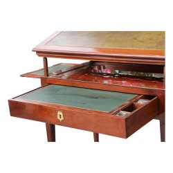 Table "Tronchin" Louis XVI estampillée Denis-Louis Ancellet en bois et placage d acajou
