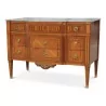 Инкрустированный комод в стиле Людовика XVI, установленный на еловой раме, с приподнятым фасадом. - Moinat - Комоды, Шкафчики, Комоды с семью ящиками