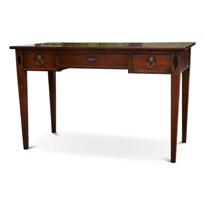 Directoire style desk in cherry wood, antique patina and diamond marquetry - Moinat - Desks
