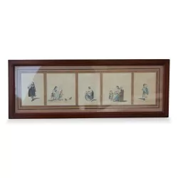 Aquarellstich "Schweizer Charakter" von Gottfried Mind 1768 - 1814. Schweiz