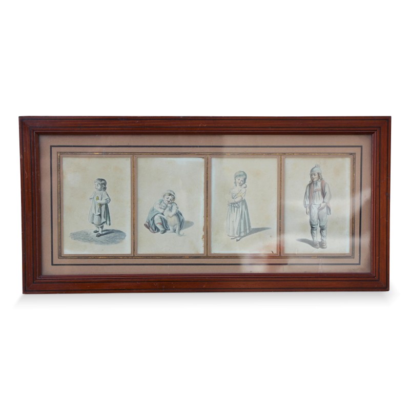 Watercolor engraving \"Swiss Character\" by Gottfried Mind 1768 - 1814. Switzerland - Moinat - Prints, Reproductions