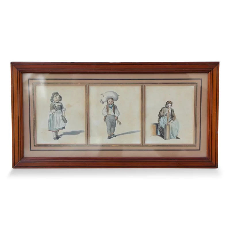 Aquarellstich "Schweizer Charakter" von Gottfried Mind 1768 - 1814. Schweiz - Moinat - Gravüren