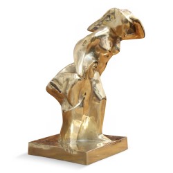 Bronzestatue \"Frau und Kind\", signiert C de Gunzburg