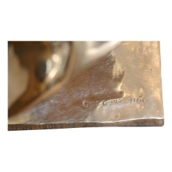 Bronzestatue \"Frau und Kind\", signiert C de Gunzburg