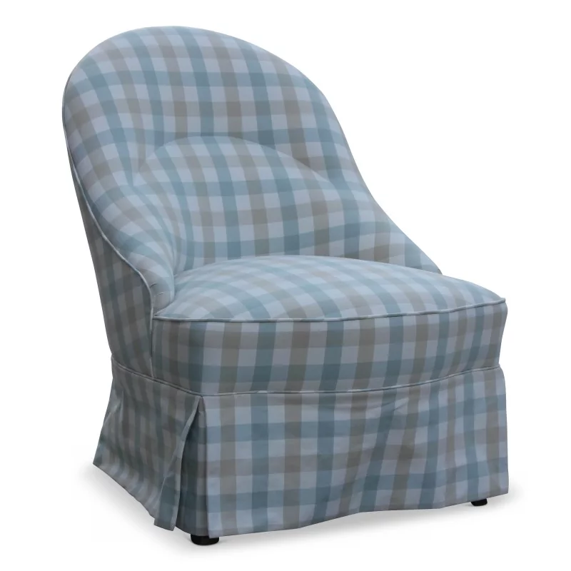 A seat covered in checked fabric - Moinat - Armchairs