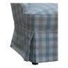 Une assise recouvert de tissu à carreaux - Moinat - Fauteuils