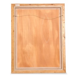 Miroir avec cadre en sapin.