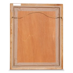 Miroir avec cadre en sapin.