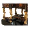 Bureau Mazarin en bois noir marqueté et pieds en bois sculpté - Moinat - Bureaux cylindre, à abattant, Secrétaires Bureau Mazarin en bois noir marqueté et pieds en bois sculpté - Moinat - Bureaux cylindre, à abattant, Secrétaires