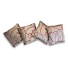 Decorative cushion covered with gray satin embroidered with \"Garland\" - Moinat - Decorating accessories