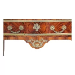 Regency style chest of drawers inlaid in violet wood with 2