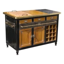 Piano de Vatel ou Bloc de cuisine, finition patine antiquaire