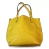 \"David Jones\" bag in golden yellow leather, red interior. - Moinat - Decorating accessories
