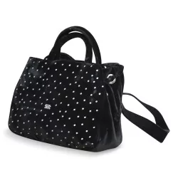 Sac "Sonia Rykel" en velours noir avec strass. Paris.