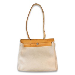 Sac "Hermès" modèle Herbage avec cadenas.