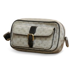 Pochette "Louis Vuitton" en tissu, coloris beige.