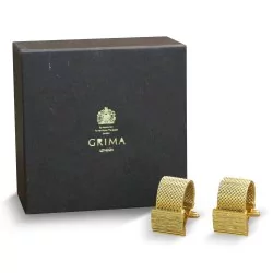 Pair of cufflinks with a \"gold\" finish.