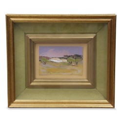 Масло на холсте «Пейзаж Прованса» Эрнеста Одибера (1922 - 2017).