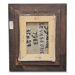 Öl auf Leinwand, mit Spachteltechnik aufgetragen, "Blumenstrauß" von Georges Girard (1917 - 2003).