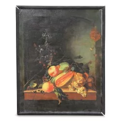 Huile sur toile nature morte "Fruit".