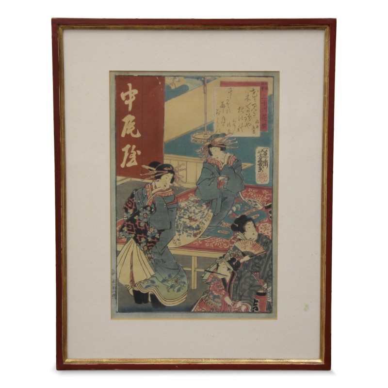 Tableau estampe japonais. - Moinat - Tableaux - Divers