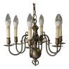 Dutch bronze chandelier, 6 lights. - Moinat - Chandeliers, Ceiling lamps