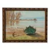 Painting "Boat" signed Louis Baudit (1870 - 1960). - Moinat - Painting - Miscellaneous