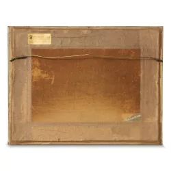 Painting "Boat" signed Louis Baudit (1870 - 1960).