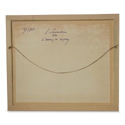 Tableau "Etang de Sépey" signée Louis Perrochon (1904 - 2008).