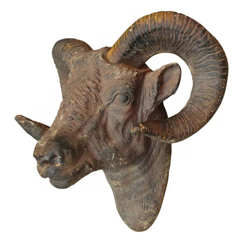 用熟料制成的雕塑模型"公羊头"。 - Moinat - 装饰配件
