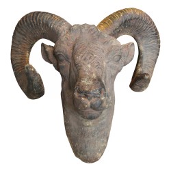 Модель скульптуры «Голова барана» из клинкера.