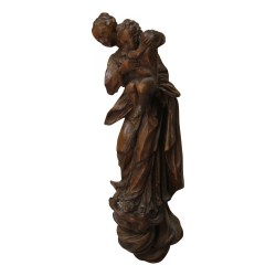Carved wood \"woman and child\".