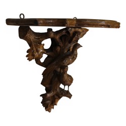 Sellette "Au faisan" en bois sculpté Brienz.