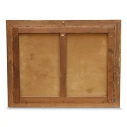 Картина маслом на холсте «Река и горы».