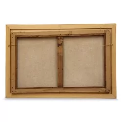 Картина маслом на холсте «Гора, река».