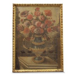 Öl auf Leinwand \"Blumen in einer Vase\"