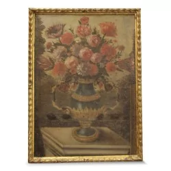 Öl auf Leinwand "Blumen in einer Vase"