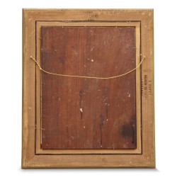 Öl auf Holz \"Die Chalets\".