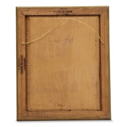 Масло на дереве \"Лес и горы\".