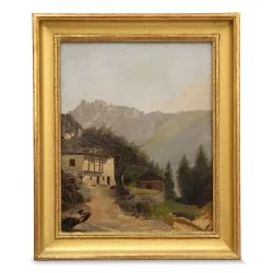 Холст, масло "Les Marécottes".