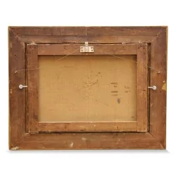 Öl auf Leinwand "Eiger, Mönch und Jungfrau", signiert Eugène Vernaud (19.-20. Jahrhundert).