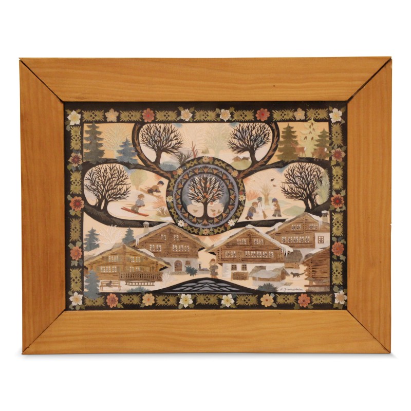 Découpage de Elisabeth Zumstein (1939). - Moinat - Tableaux - Divers Découpage de Elisabeth Zumstein (1939). - Moinat - Tableaux - Divers