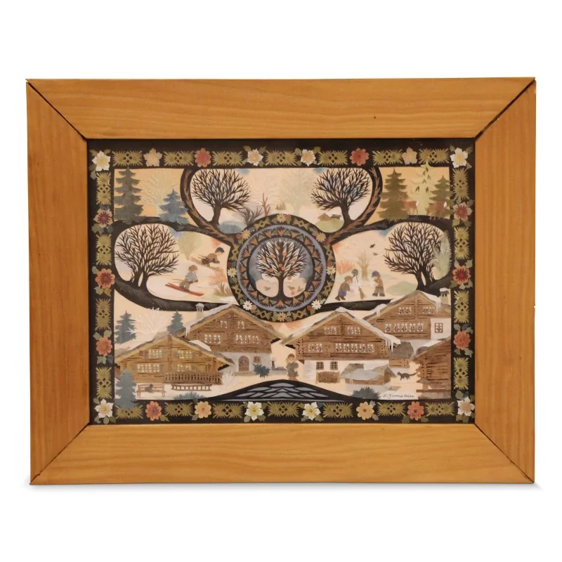 Scherenschnitt von Elisabeth Zumstein (1939). - Moinat - Gemälden - Verschieden