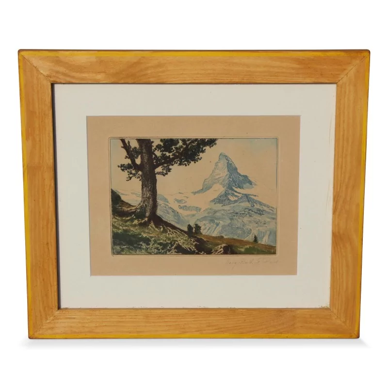 Engraving "The Matterhorn". - Moinat - Prints, Reproductions
