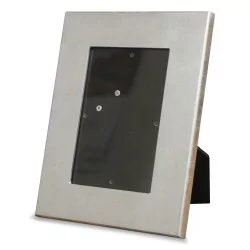 Silver leaf lacquered photo frame.